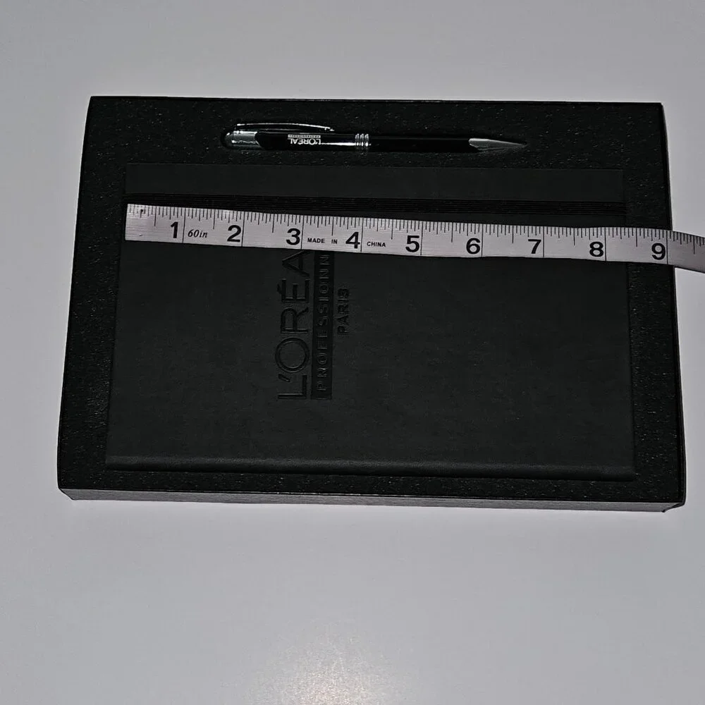 L'Oreal Professionnel Paris Black Journal Pen Set In Box Lined Pages NEVER USED
